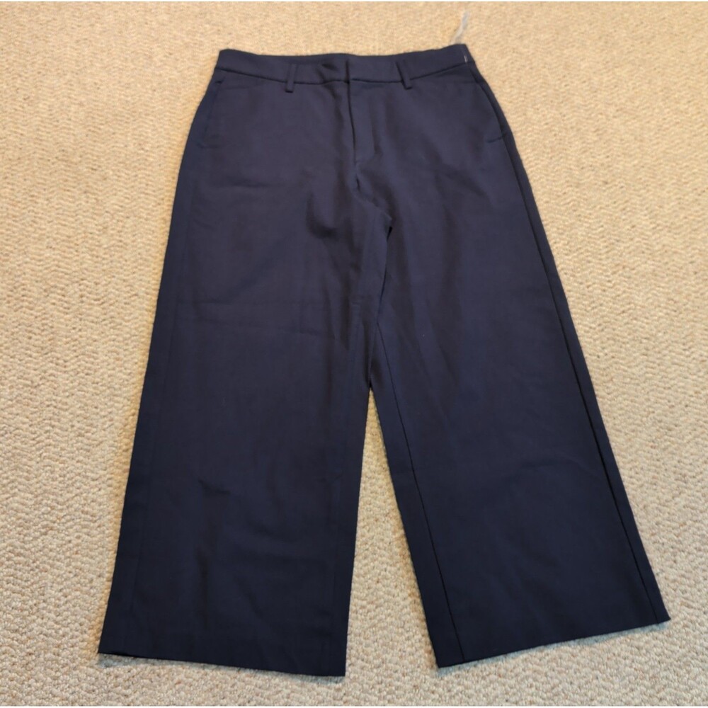Old Navy High Rise Pixie Super Wide Leg Pants Womens 14P Blue Never Fade